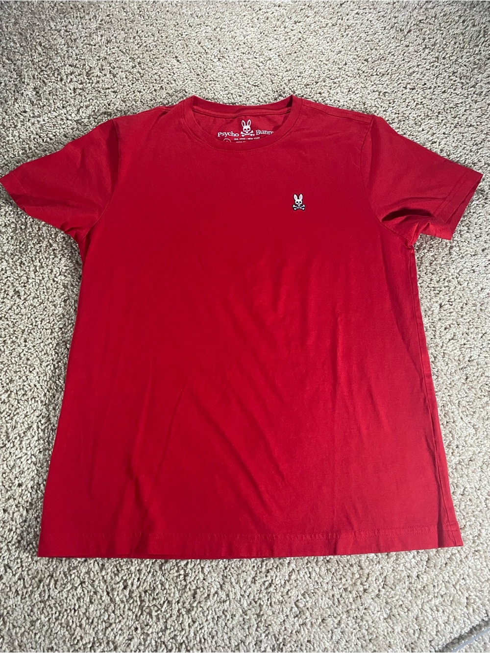 Psycho Bunny Red Crewneck Men's T-Shirt 4 Small